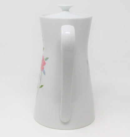 Coffee Pot, Enchante, Camelot Rose, Porcelain, Vintage Retro