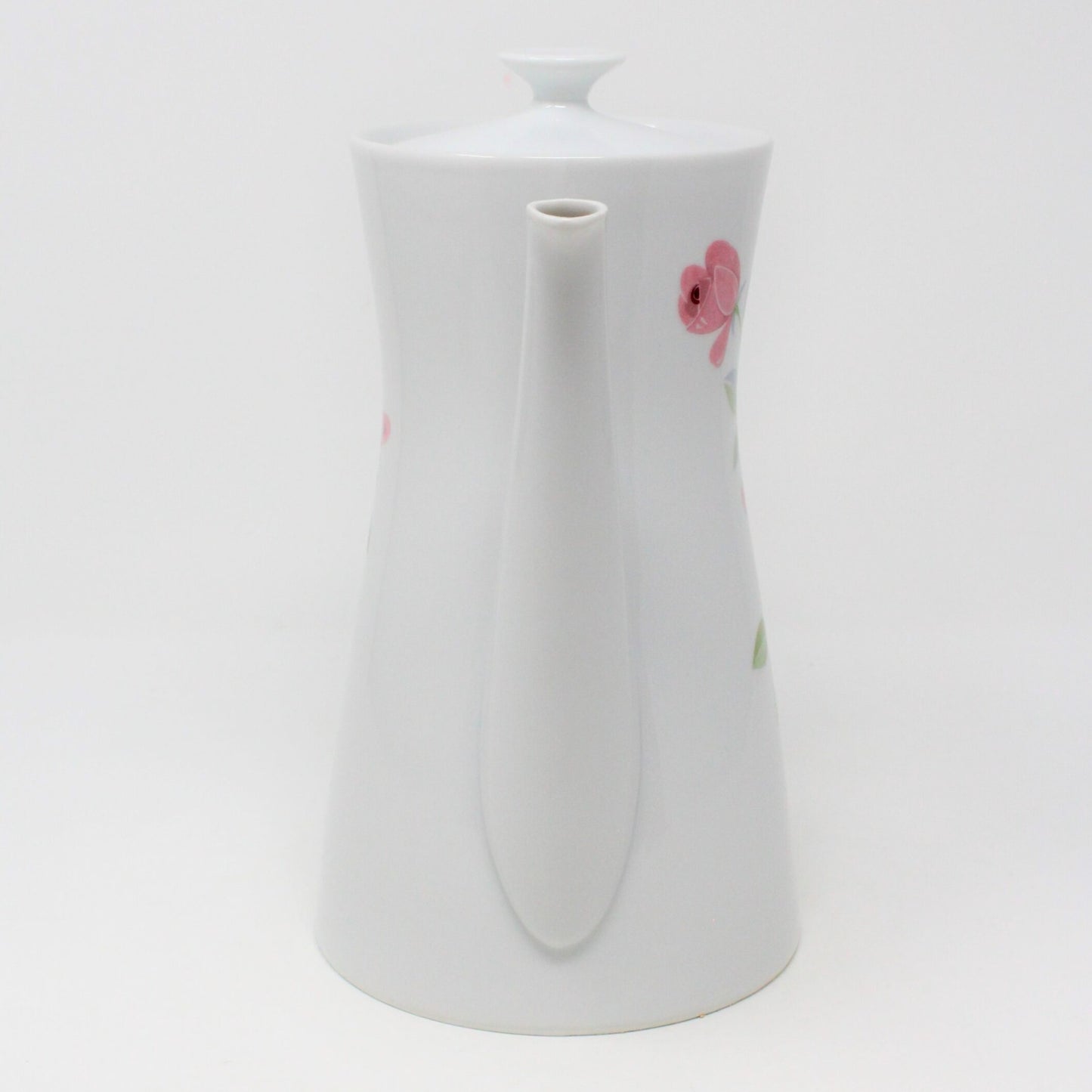 Coffee Pot, Enchante, Camelot Rose, Porcelain, Vintage Retro