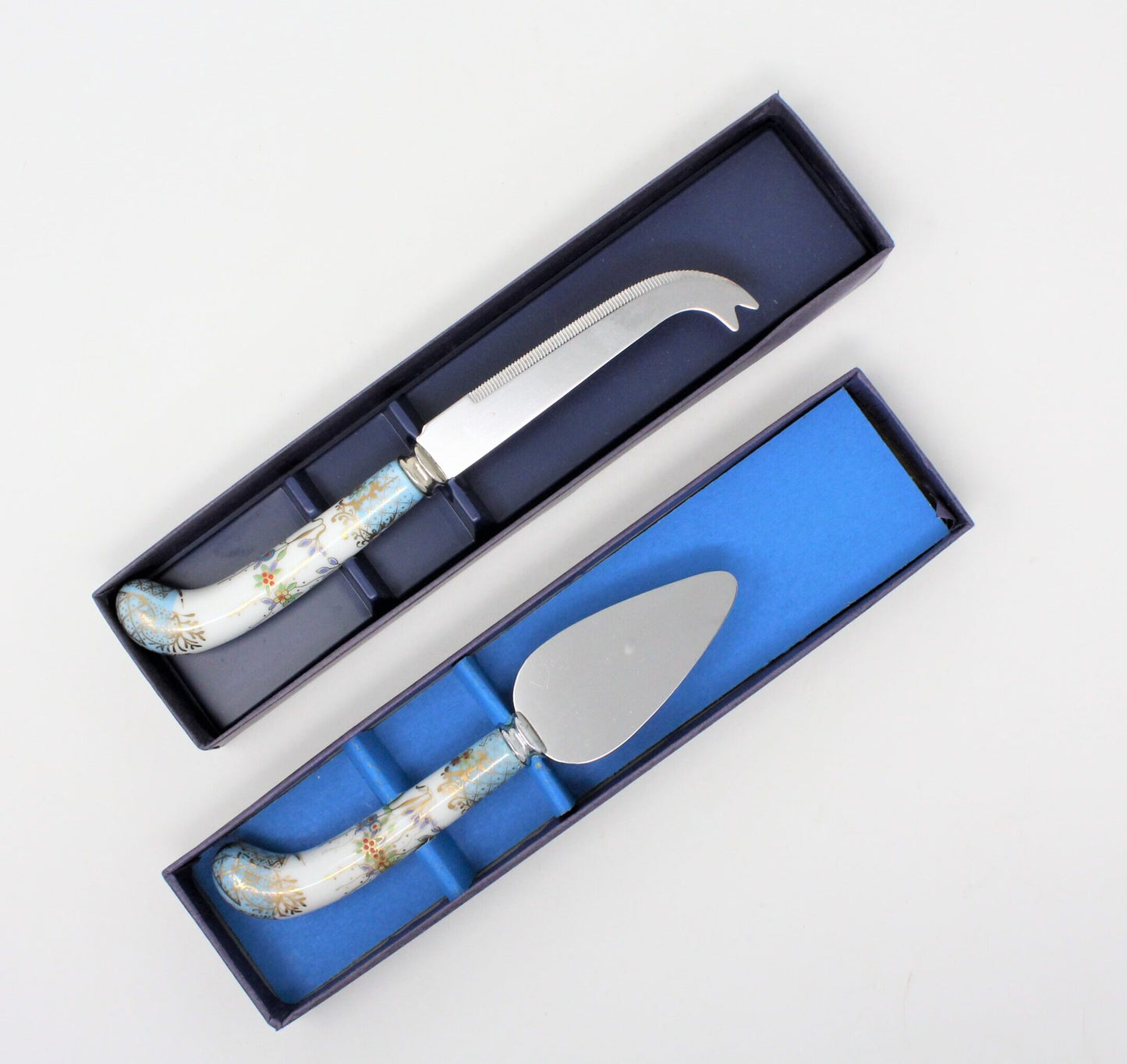 Cheese Knife & Spreader Set, House of Prill, Chinoiserie, Set of 2,England