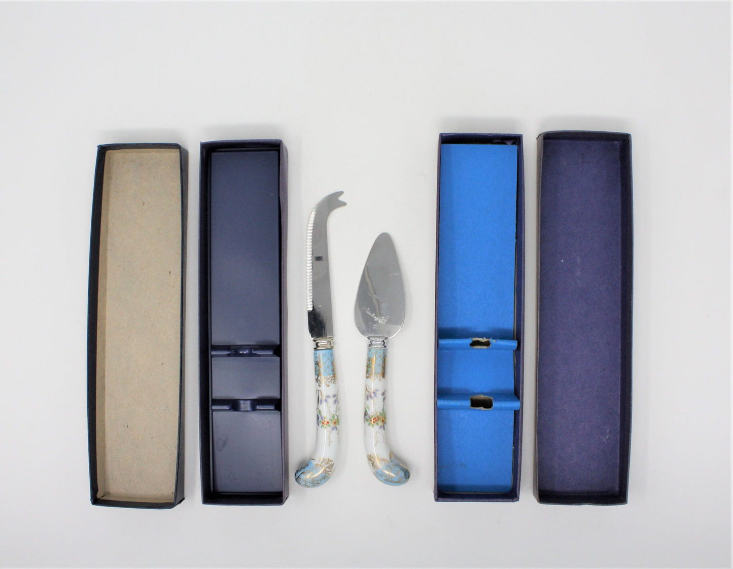 Cheese Knife & Spreader Set, House of Prill, Chinoiserie, Set of 2,England