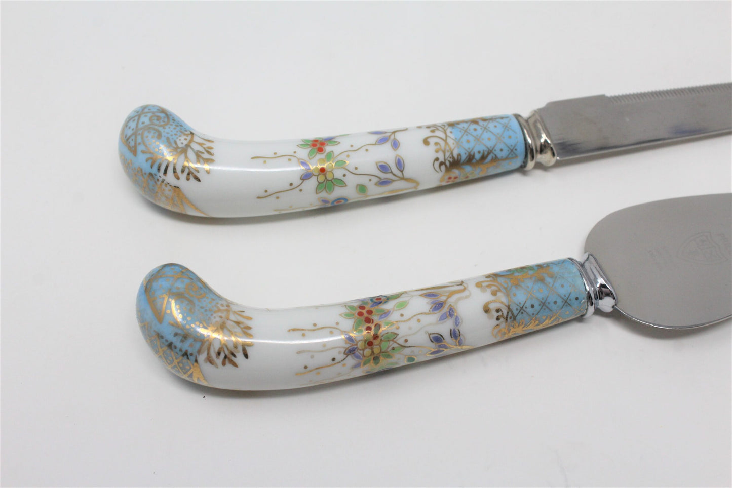 Cheese Knife & Spreader Set, House of Prill, Chinoiserie, Set of 2,England