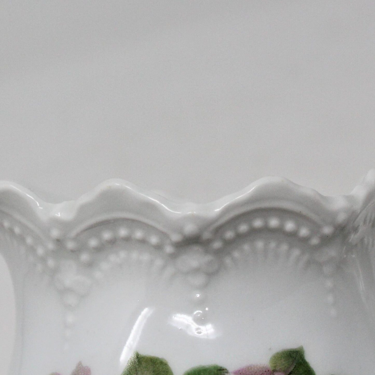 Creamer, Leuchtenburg, Pink Roses, Germany, Antique Porcelain