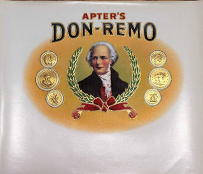 Cigar Box Label, Don Remo, Apter's, Original Lithograph, 1910's, NOS Antique