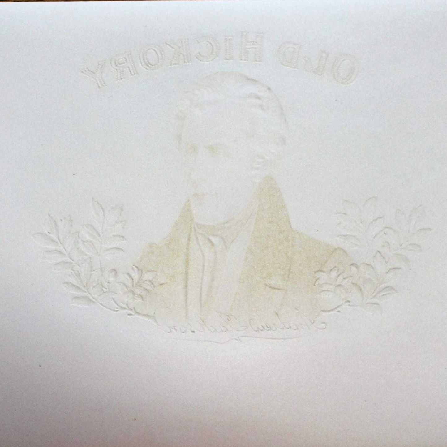 Cigar Box Label, Old Hickory, Original Lithograph, 1910's, NOS Antique