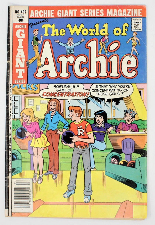 Comic Book, Archie Giant Series, The World of Archie #492, Vintage 1980