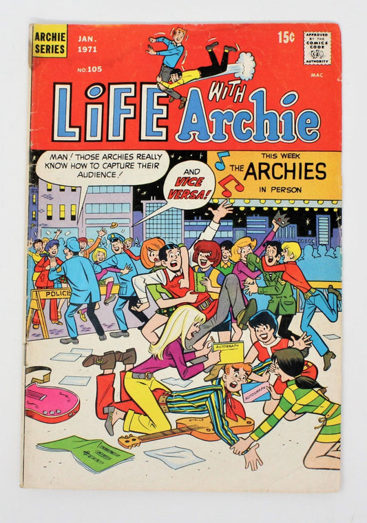 Comic Book, Archie Series, Life with Archie #105, Vintage 1971