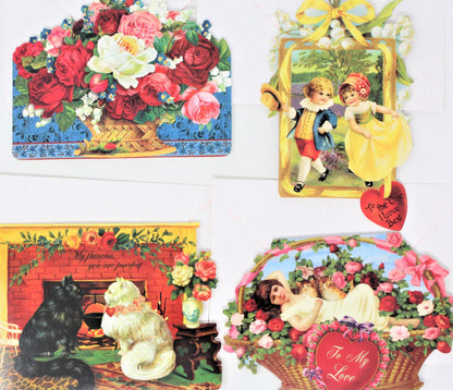 Greeting Card / Valentine, Kirshner Unused, Punch Studio, Set of 4, Children, Blank