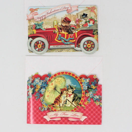 Greeting Card / Valentine, Kirshner Unused, Punch Studio, Set of 2, Cats, Blank