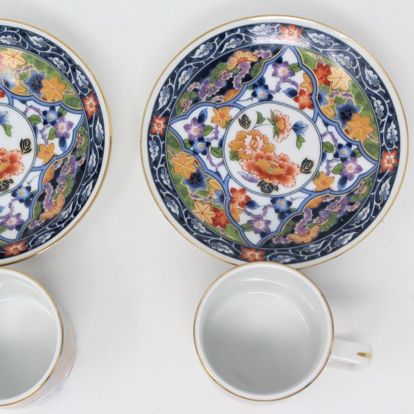 Demitasse & Saucer, Andrea by Sadek, Oriental Imari, Set of 2, Japan