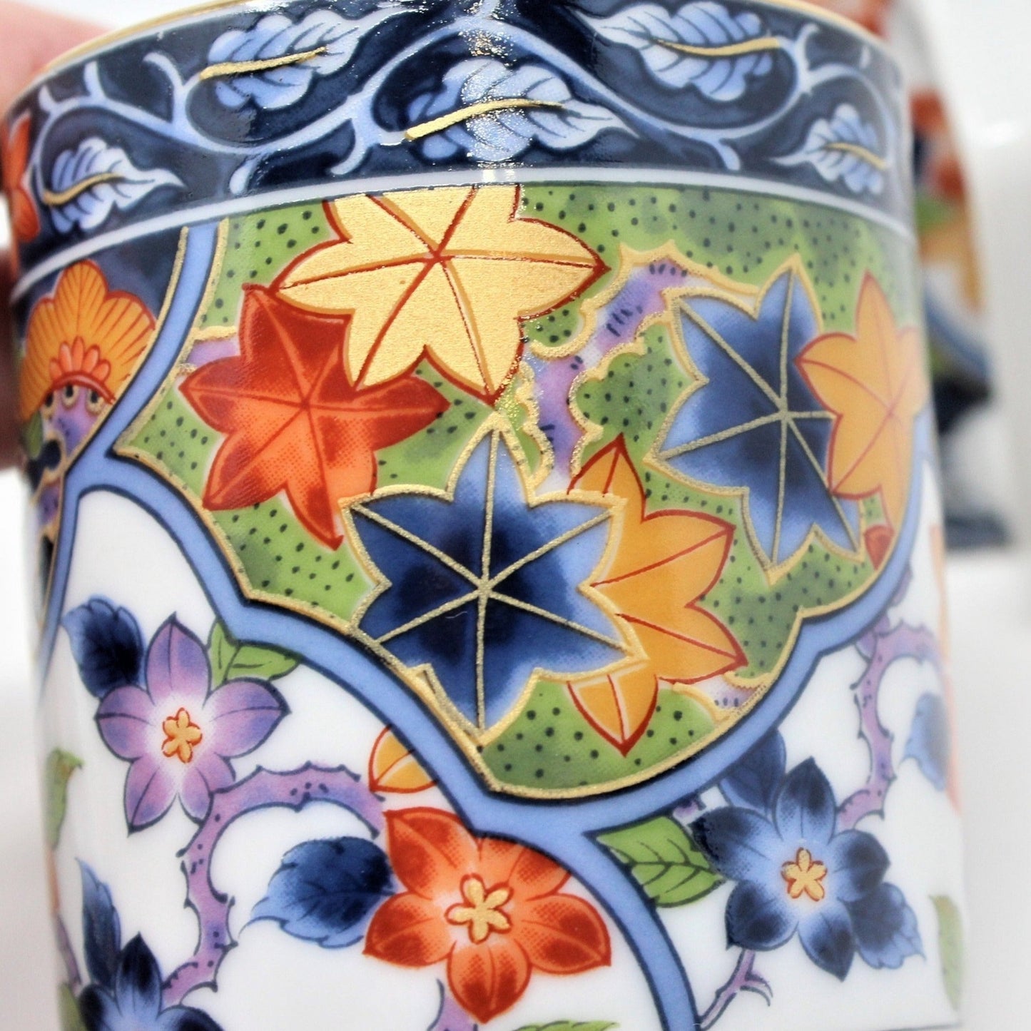 Demitasse & Saucer, Andrea by Sadek, Oriental Imari, Set of 2, Japan