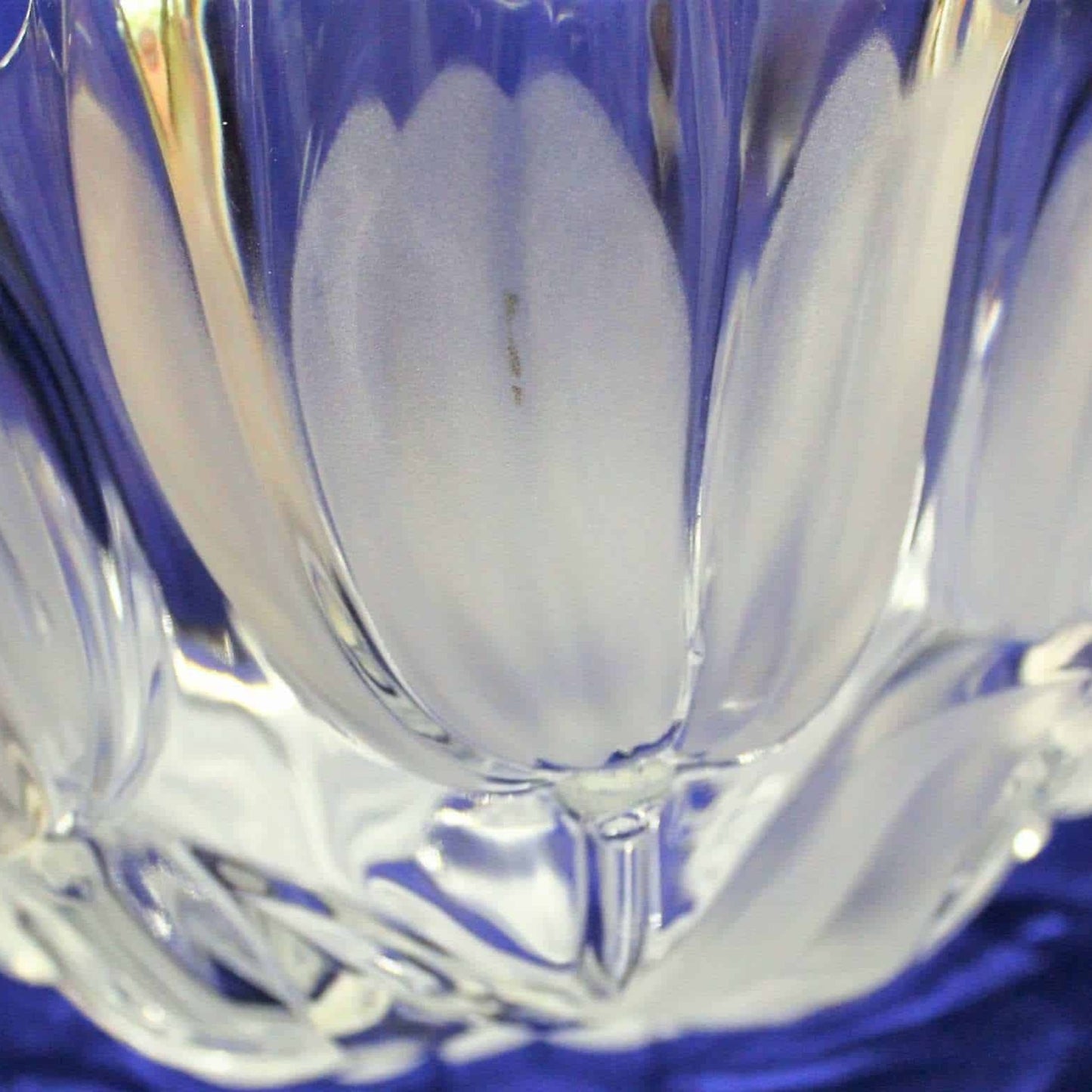 Bowl, Walther Glass, Sylvia Frosted Glass, 12" Vintage