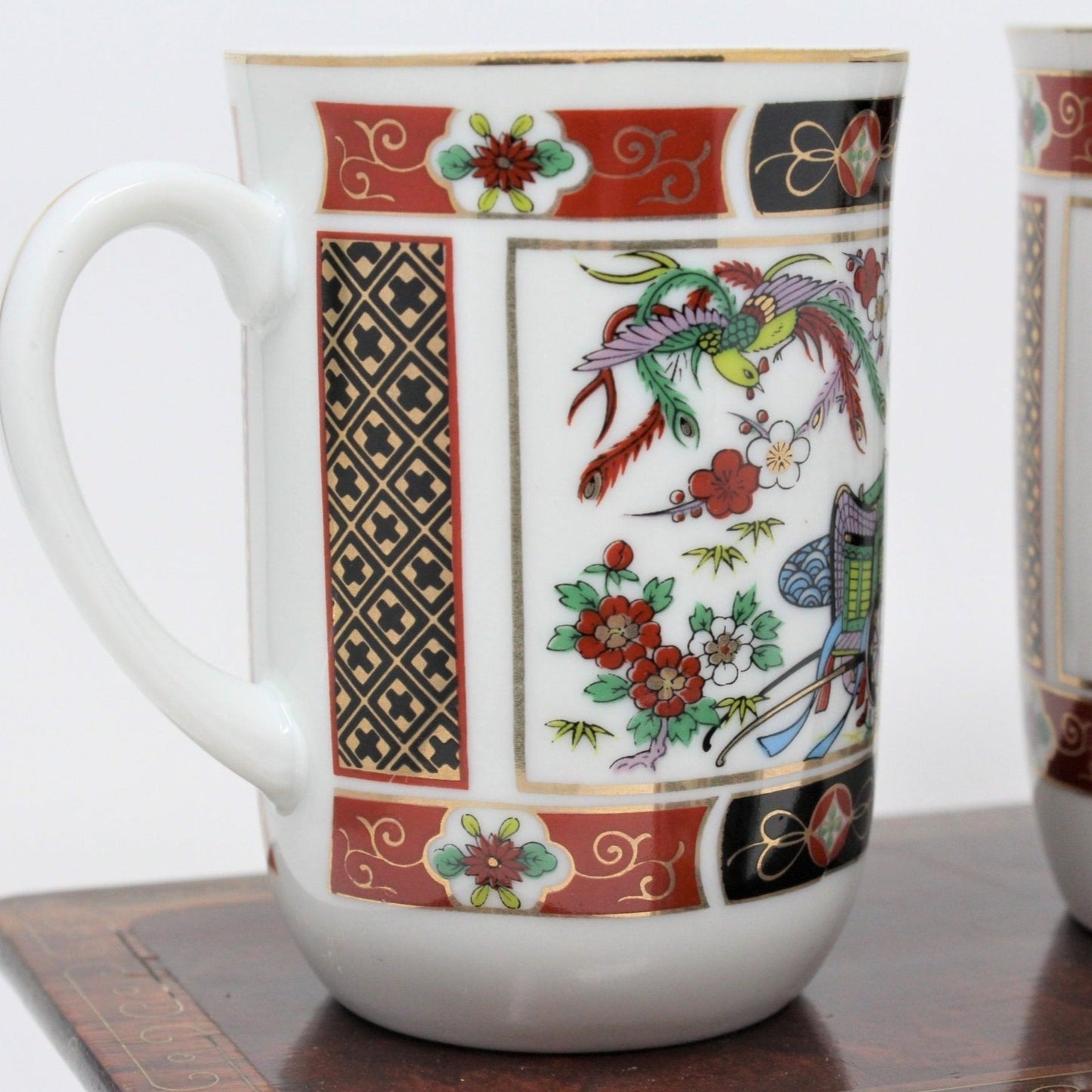 Mugs, Heritage Mint, Imari, Japan Porcelain, Set of 3, Vintage