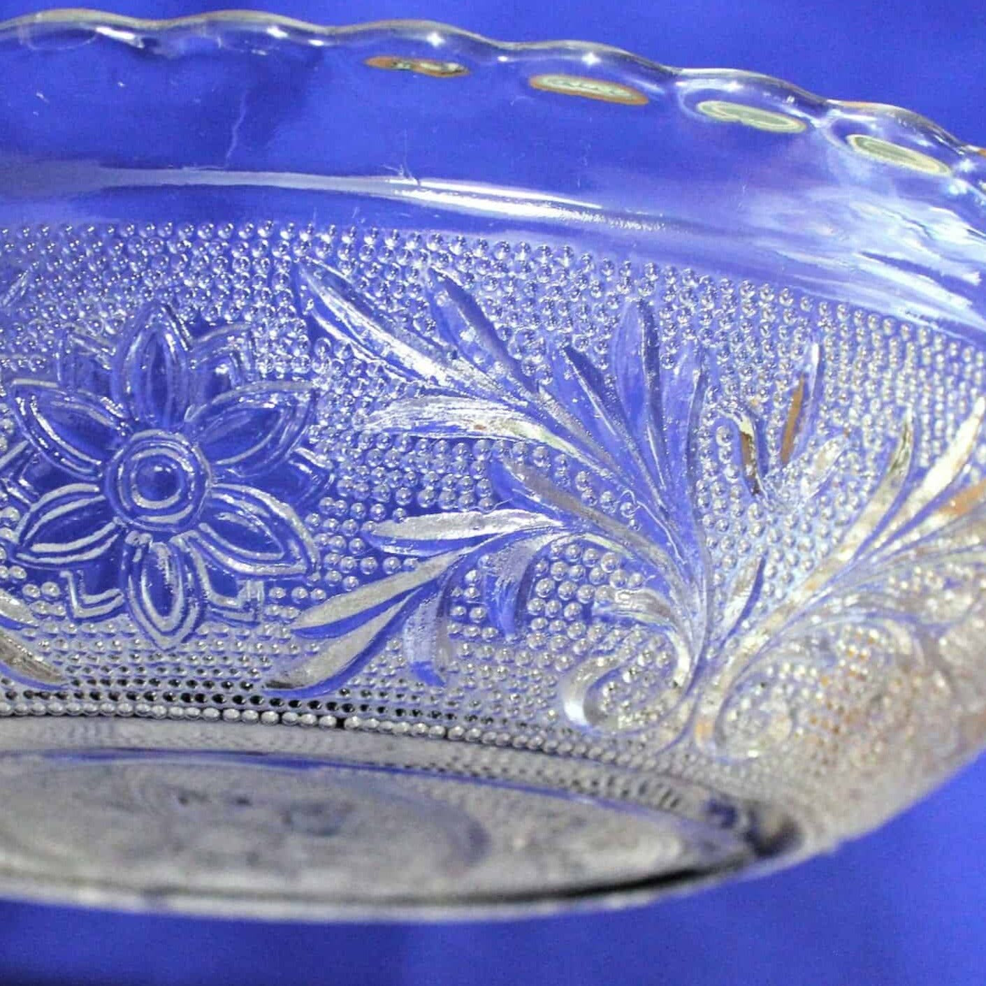 Serving Bowl, Anchor Hocking, Sandwich, Depression Glass, Vintage