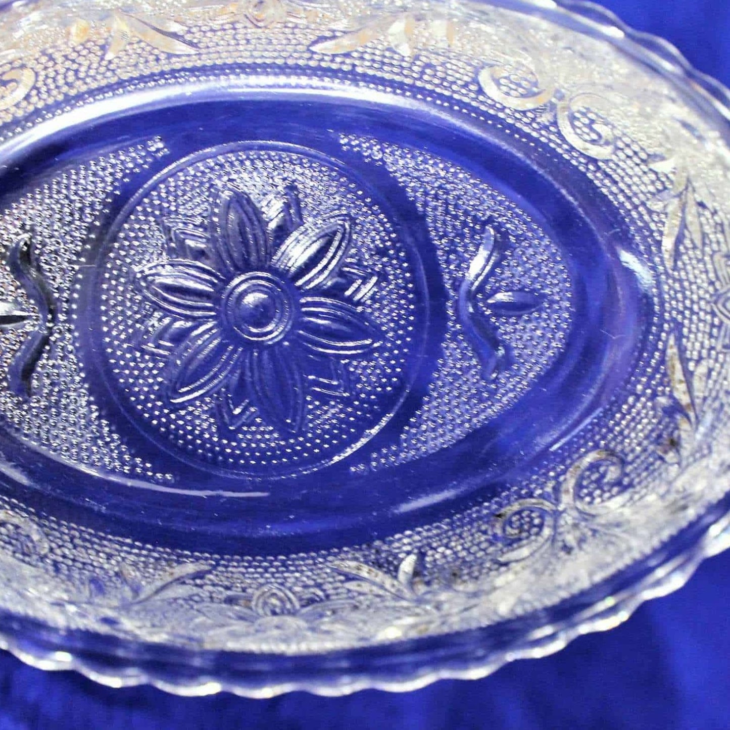 Serving Bowl, Anchor Hocking, Sandwich, Depression Glass, Vintage