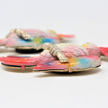 Magnets, Cockatoo, Plastic, Set of 2, Vintage, Korea