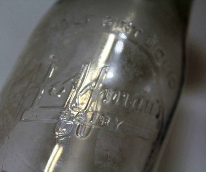 Milk Bottle: Hoffman's Dairy, Half Pint, Embossed, Monroe MI, Owens-Illinois, Rare, Vintage 1930 - SOLD