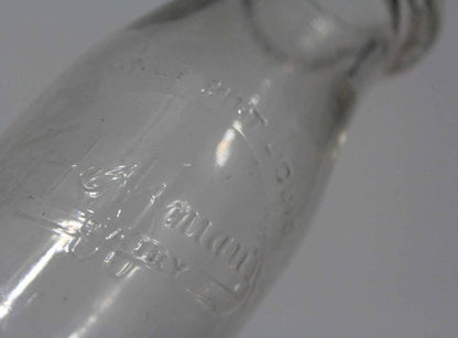 Milk Bottle: Hoffman's Dairy, Half Pint, Embossed, Monroe MI, Owens-Illinois, Rare, Vintage 1930 - SOLD