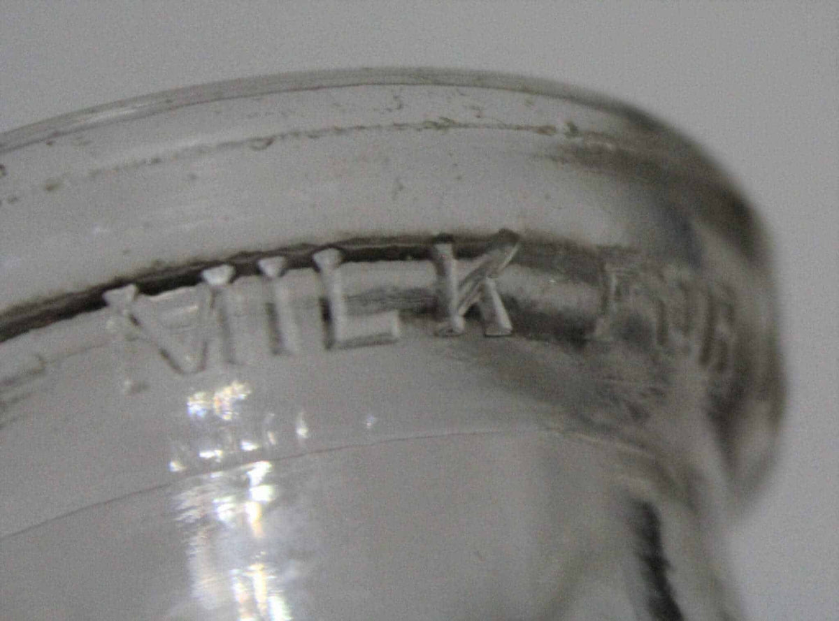 Milk Bottle: Hoffman's Dairy, Half Pint, Embossed, Monroe MI, Owens-Illinois, Rare, Vintage 1930 - SOLD