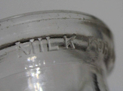 Milk Bottle: Hoffman's Dairy, Half Pint, Embossed, Monroe MI, Owens-Illinois, Rare, Vintage 1930 - SOLD