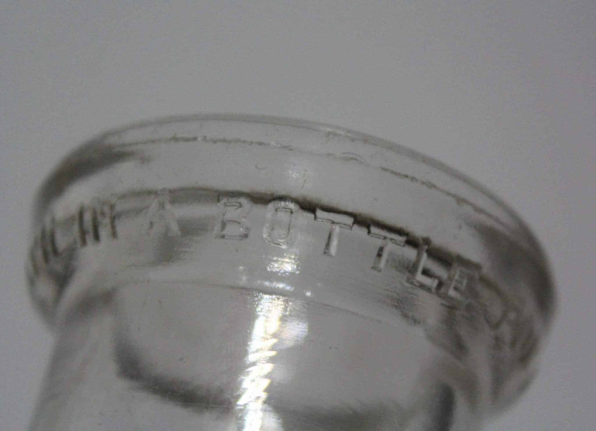 Milk Bottle: Hoffman's Dairy, Half Pint, Embossed, Monroe MI, Owens-Illinois, Rare, Vintage 1930 - SOLD