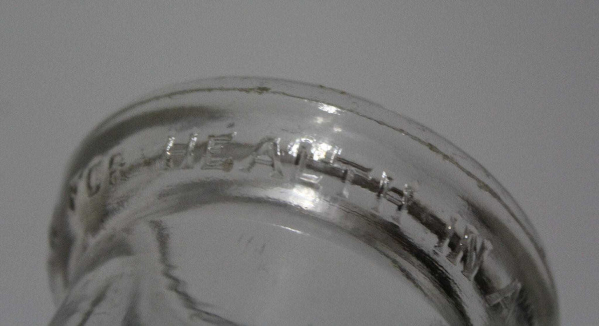 Milk Bottle: Hoffman's Dairy, Half Pint, Embossed, Monroe MI, Owens-Illinois, Rare, Vintage 1930 - SOLD