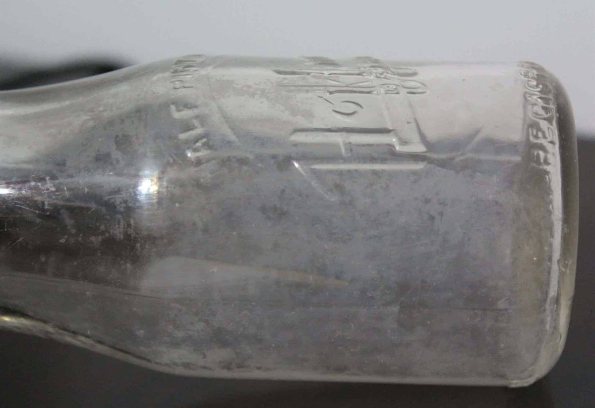 Milk Bottle: Hoffman's Dairy, Half Pint, Embossed, Monroe MI, Owens-Illinois, Rare, Vintage 1930 - SOLD
