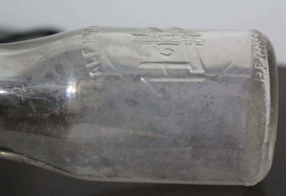 Milk Bottle: Hoffman's Dairy, Half Pint, Embossed, Monroe MI, Owens-Illinois, Rare, Vintage 1930 - SOLD