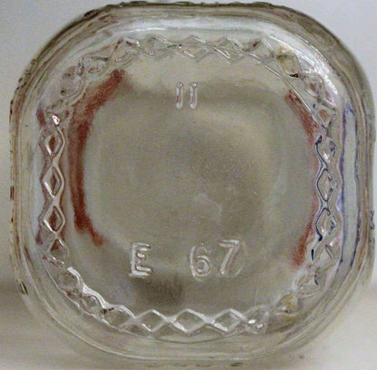 Milk Bottle: Harrisburg Dairies, Red & Blue Pyro, Square, Harrisburg PA, Vintage 1950s - SOLD