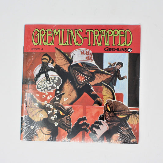 Children's Book and Record, Gremlins Trapped, 1984, NOS