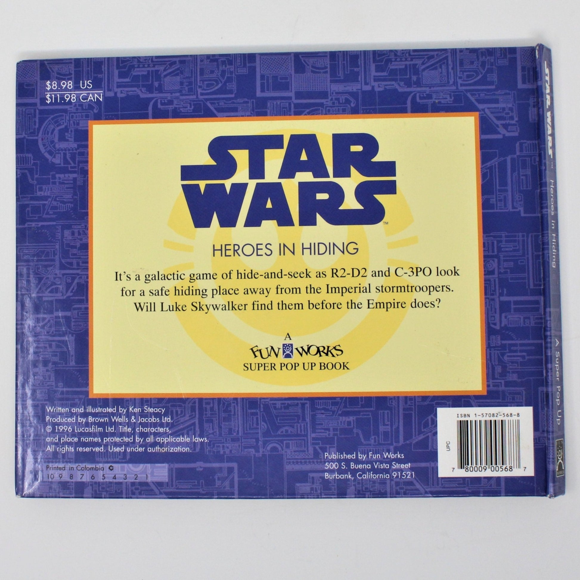 Children's Book, Pop-Up, Star Wars Heroes in Hiding, 1996, NOS