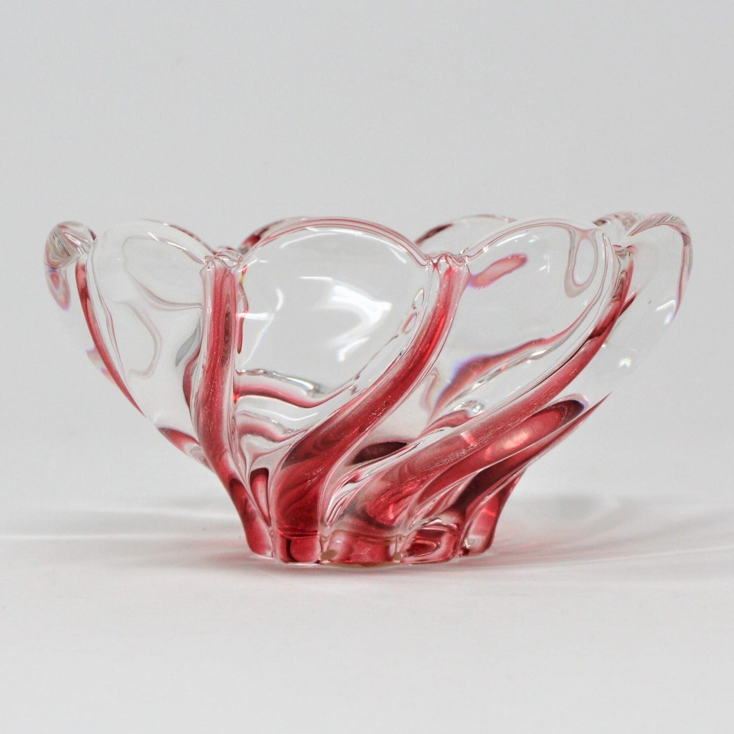 Bowl, Mikasa, Peppermint Red Swirl, Glass, Germany 1997
