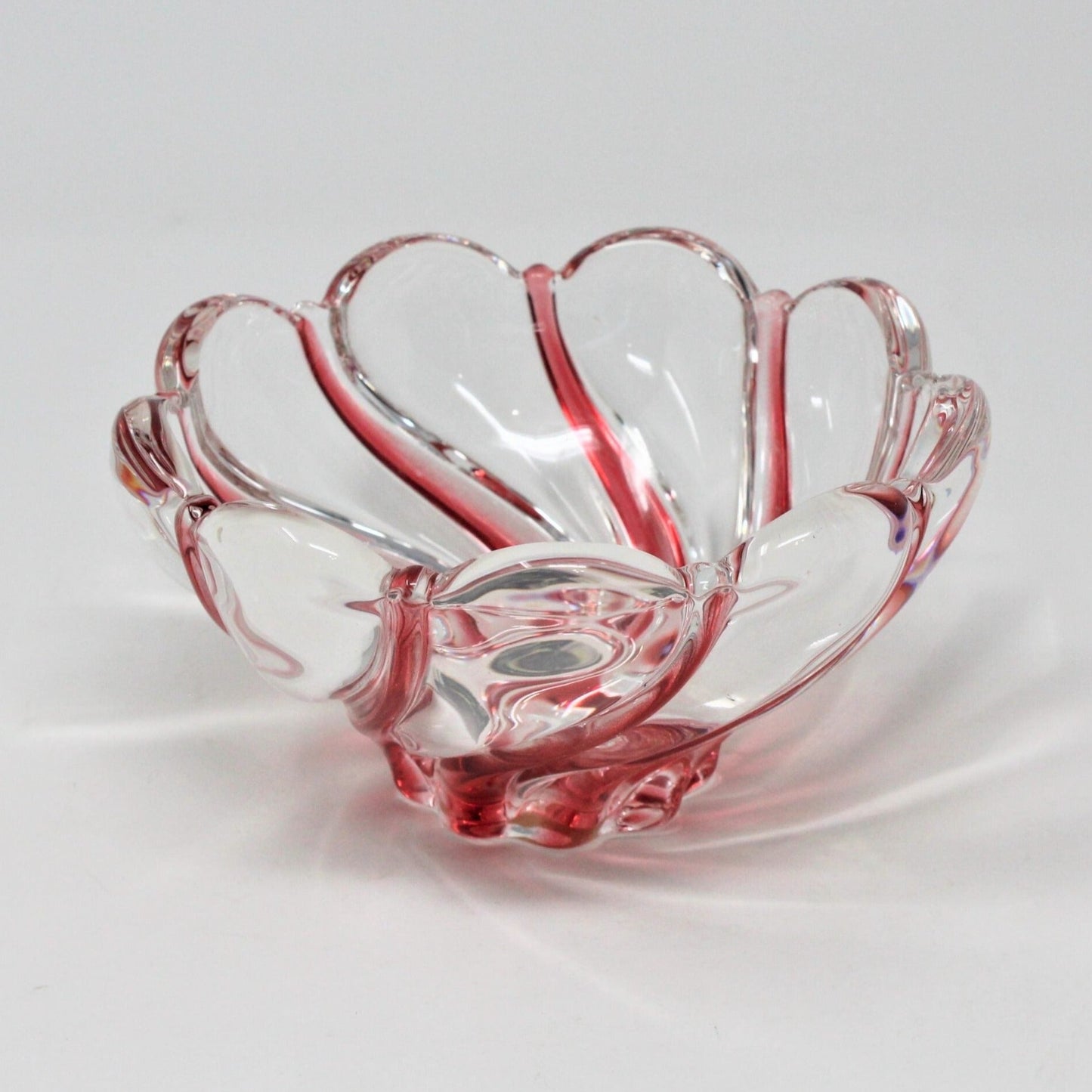 Bowl, Mikasa, Peppermint Red Swirl, Glass, Germany 1997