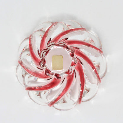 Bowl, Mikasa, Peppermint Red Swirl, Glass, Germany 1997