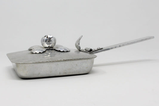 Silent Butler, World Hand Forged Aluminum, Square, Vintage