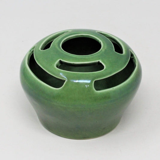 Flower Frog, Camark Pottery, Green Ceramic, Vintage, USA