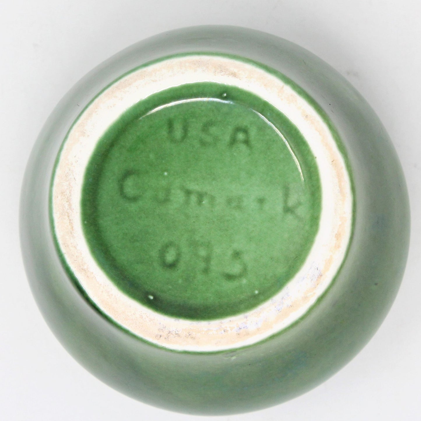 Flower Frog, Camark Pottery, Green Ceramic, Vintage, USA