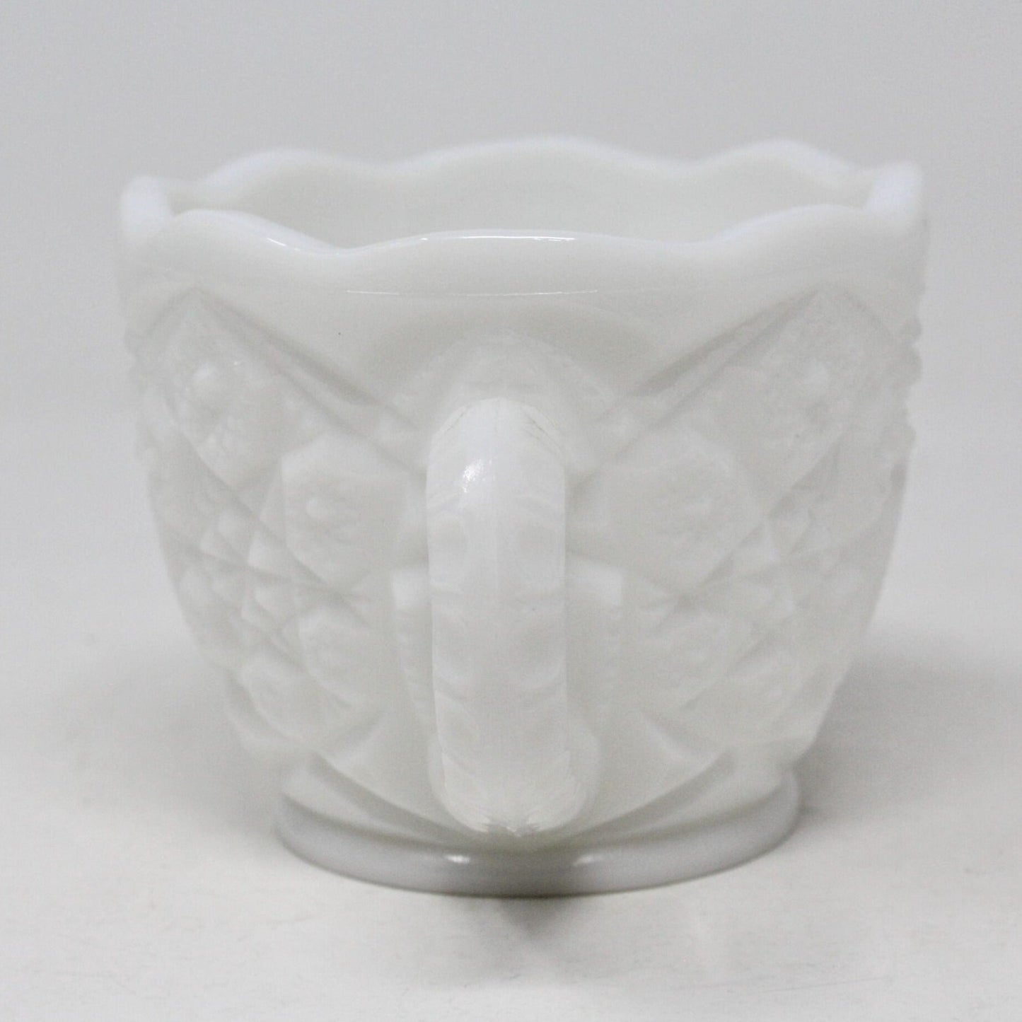 Sugar Bowl, McKee, Toltec Prescut, Milk Glass, Vintage