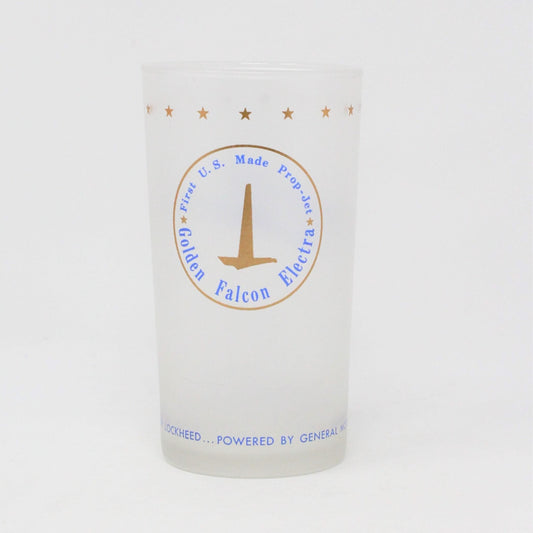 Glasses, Tumbler, Eastern Airlines, Eddie Rickenbacker Signed, Golden Falcon, Vintage