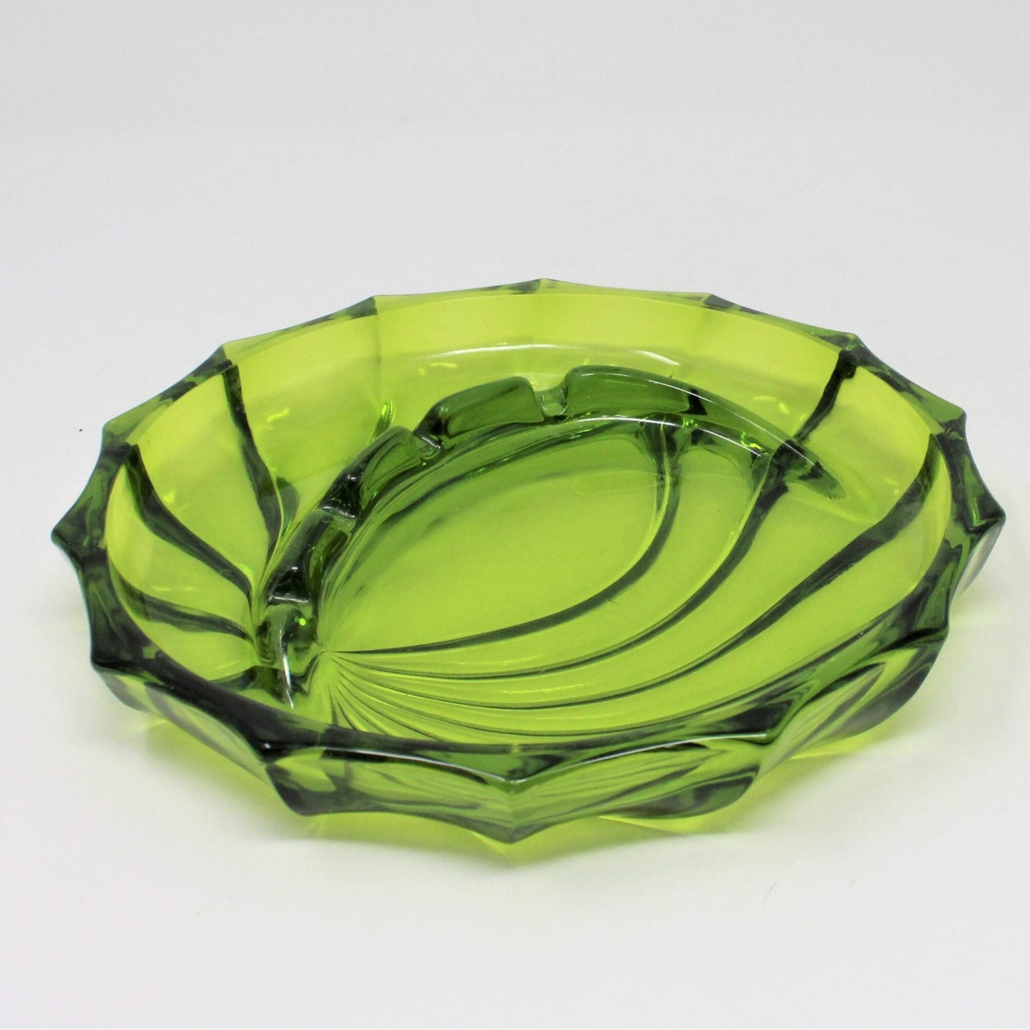 Ashtray, Viking Green Glass, 6723, Mid Century, Vintage, SOLD