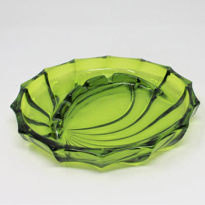 Ashtray, Viking Green Glass, 6723, Mid Century, Vintage, SOLD