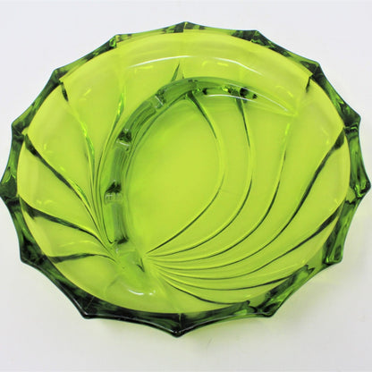 Ashtray, Viking Green Glass, 6723, Mid Century, Vintage, SOLD