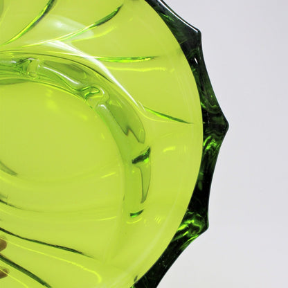 Ashtray, Viking Green Glass, 6723, Mid Century, Vintage, SOLD