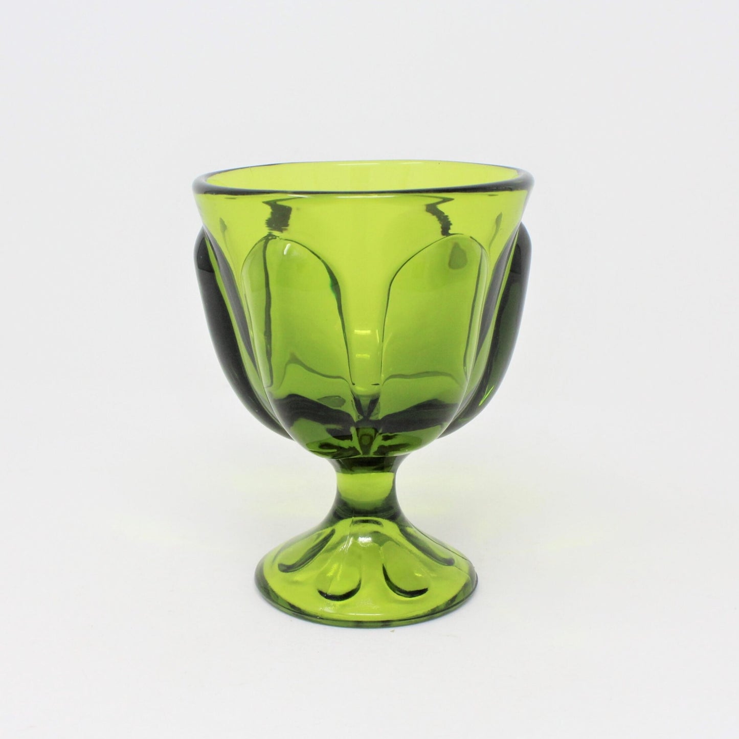 Bon Bon / Candy Dish, Viking Epic 6 Petal Green Glass, No Lid, Vintage