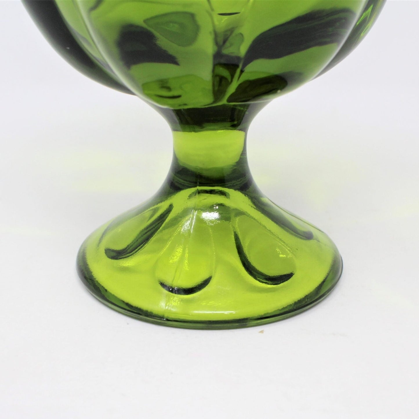 Candy Dish, Viking Epic 6 Petal Green Glass, No Lid, Vintage