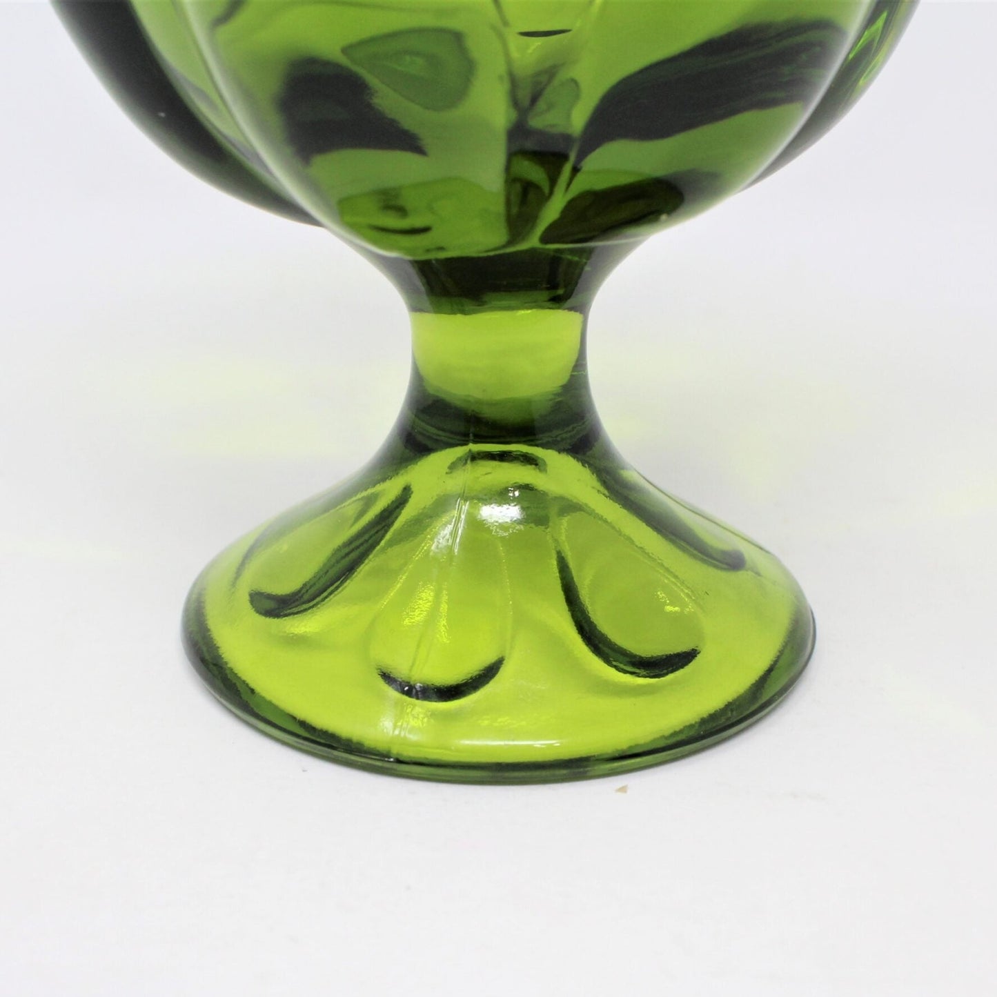 Bon Bon / Candy Dish, Viking Epic 6 Petal Green Glass, No Lid, Vintage