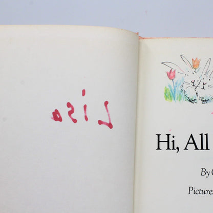 Children's Book, Hi, All You Rabbits Hardcover, Vintage 1970