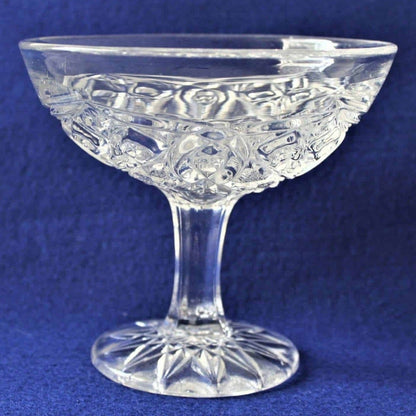Compote, J B Higbee, Alpha Clear, Glass, Antique