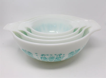 Mixing Bowl Set: Pyrex Cinderella Butterprint (Amish), Set of 4, Corning, USA, Vintage 1957 - SOLD