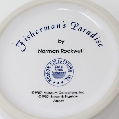 Mugs, Norman Rockwell Fishing Mugs, Vintage, Set of 2, 1987