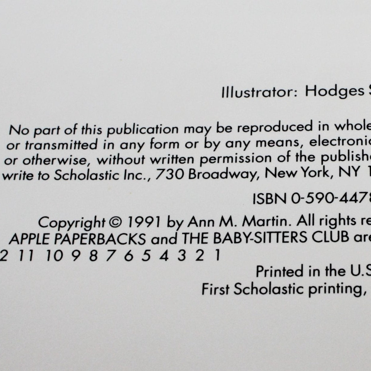 Children's Book, Scholastic, The Baby-Sitters Club Postcard Book, Vintage 1991